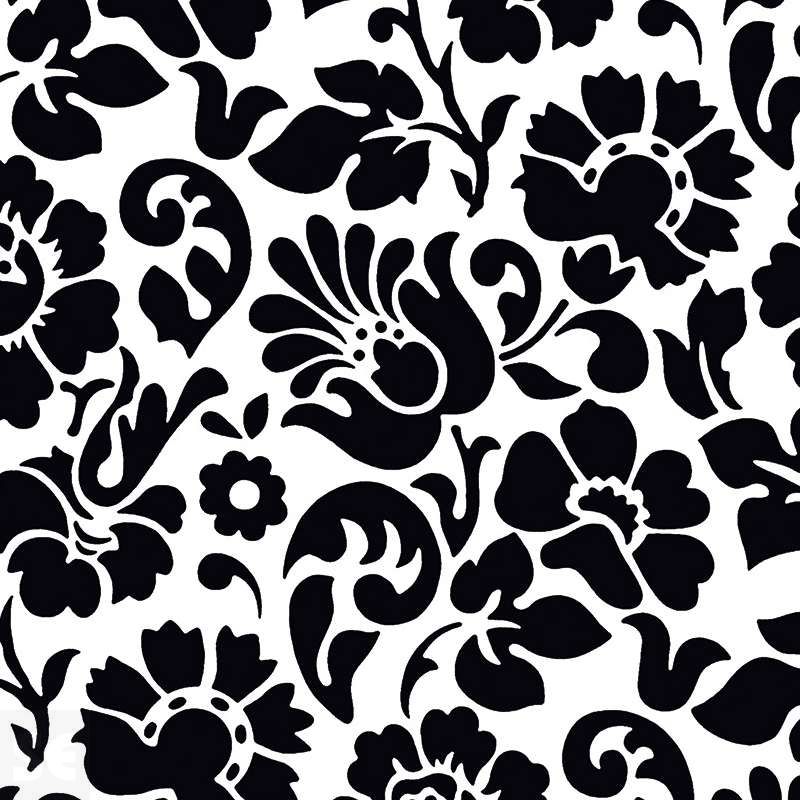 Vinilo Adhesivo Decorado Baroko Negro de 45cm x 2 mt