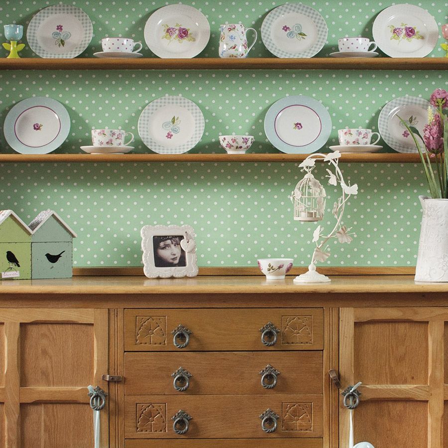 Vinilo Adhesivo Decorado Petersen Verde de 45cmx2mt