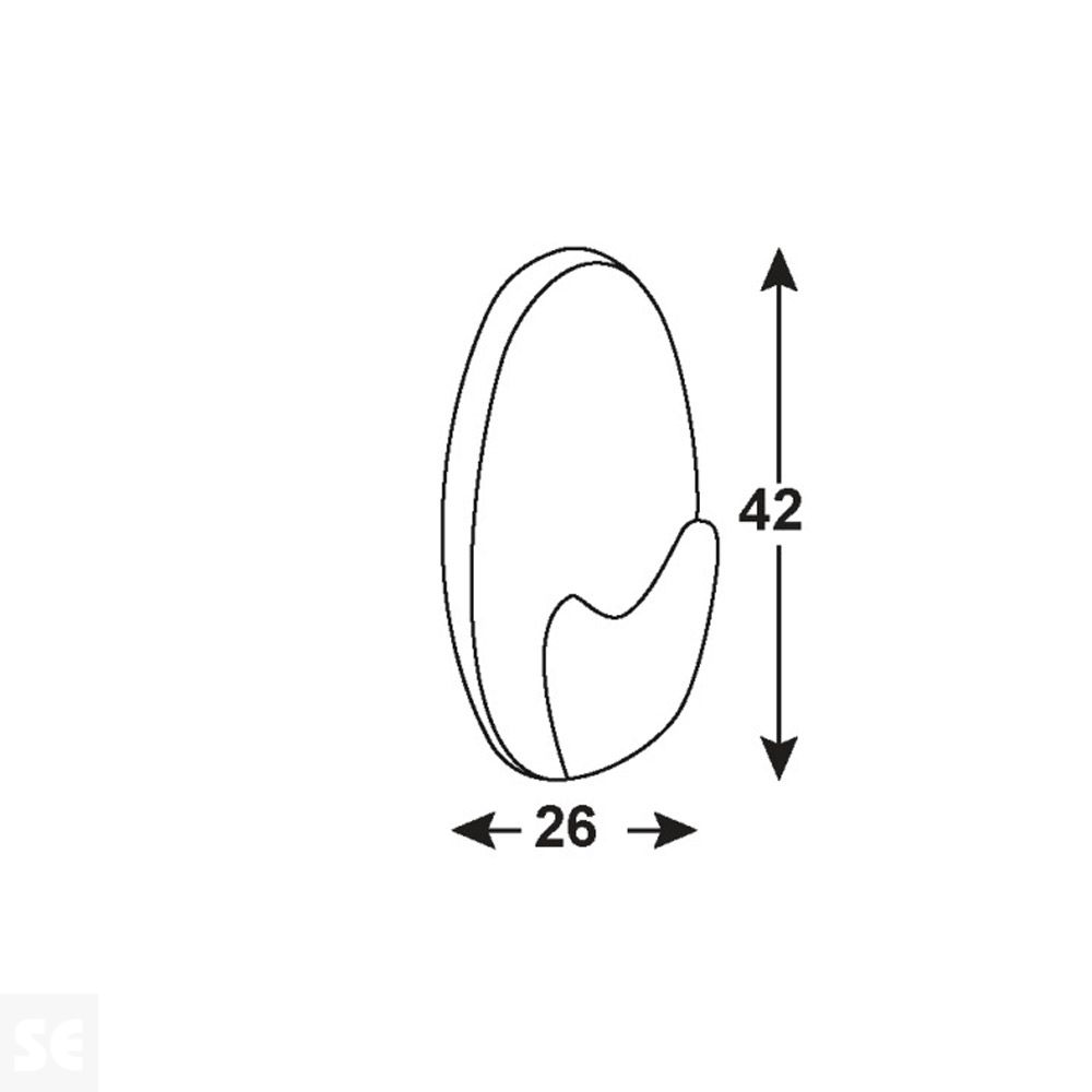 Gancho Adhesivo Blanco 42x26 mm (2 uds.)