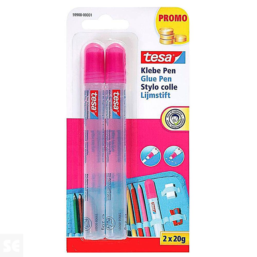 Lápiz Cola Líquida Multiusos Promo Rosa y Azul 2x20 g