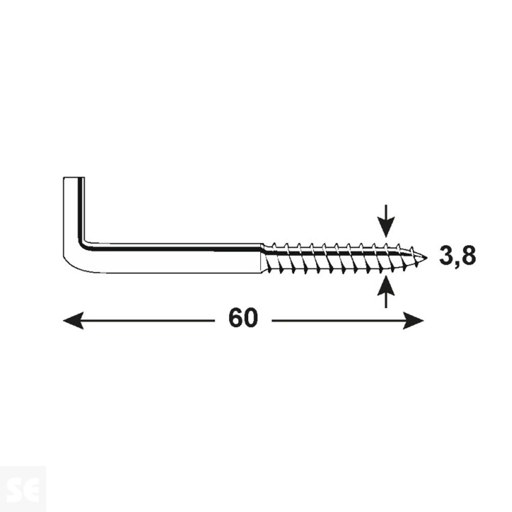 Goznes Cincado 3,8x60 mm Vz (8 uds.)