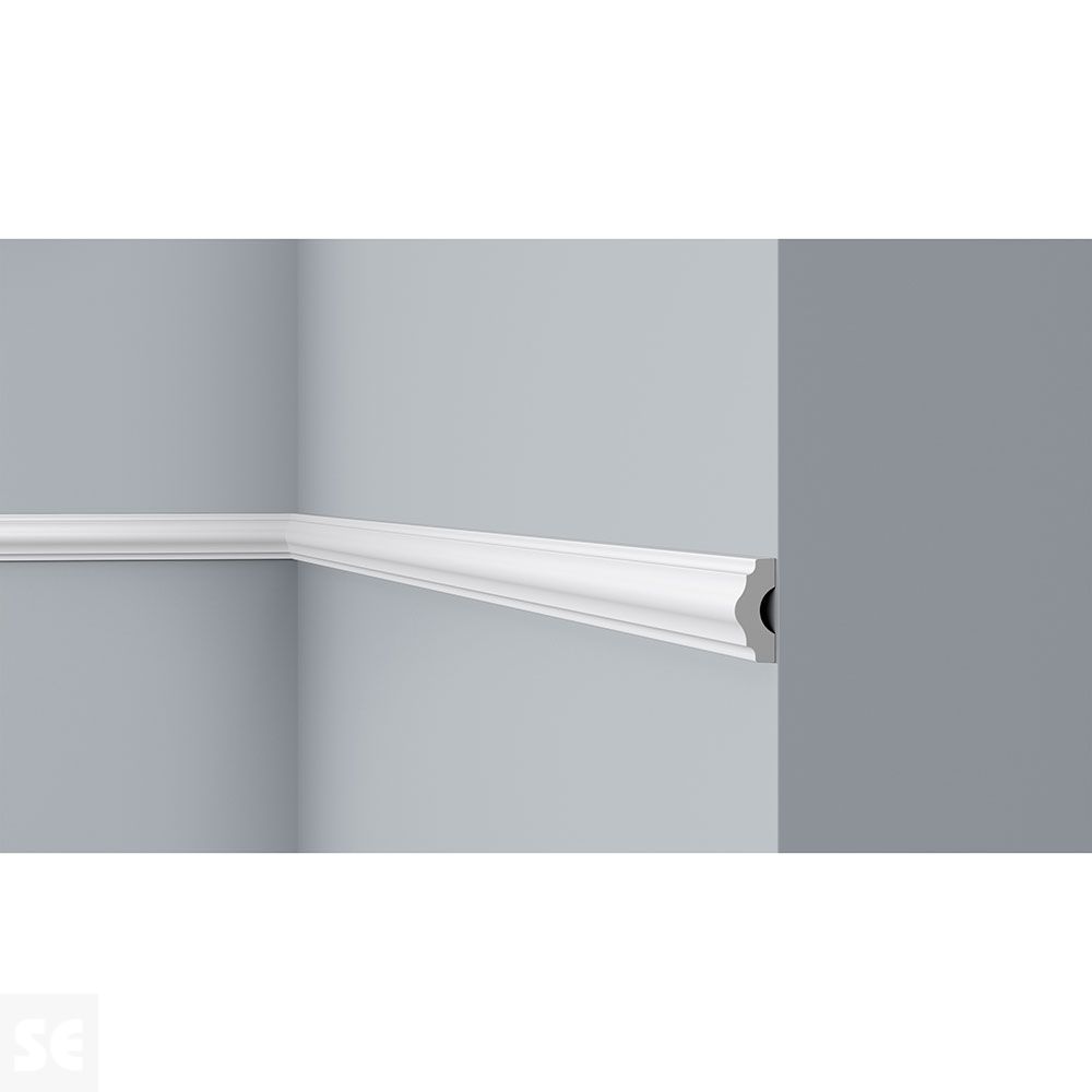 Guardasilla / Moldura pared Blanco 40x15x2000 mm
