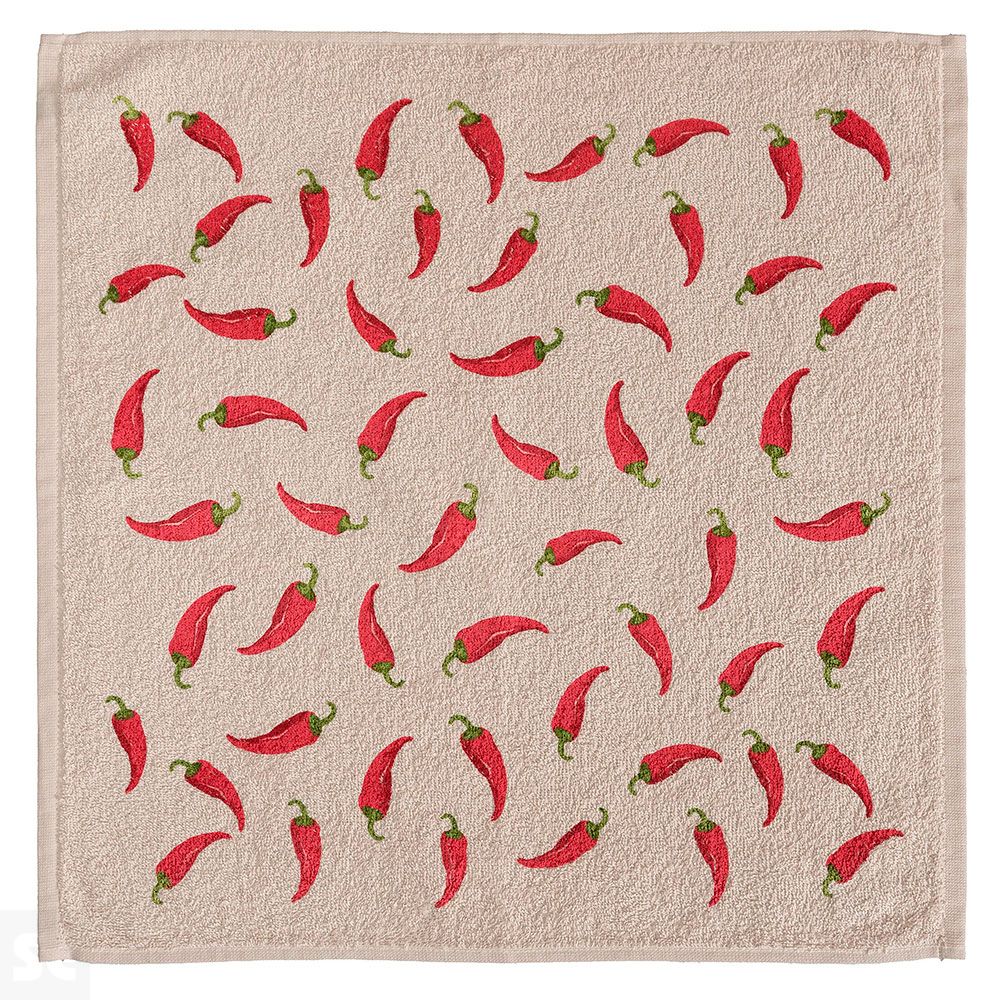 Paño Cocina Guindillas Arena 50x50 cm