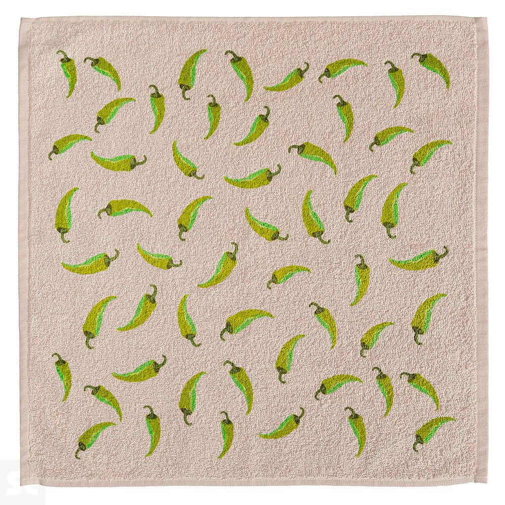 Paño Cocina Guindillas Arena 50x50 cm