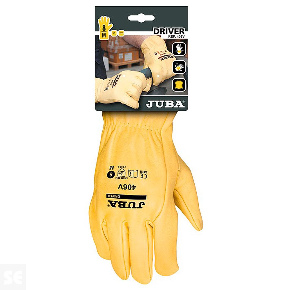 Guantes Flor Vacuno Amarillo H 406-V 9