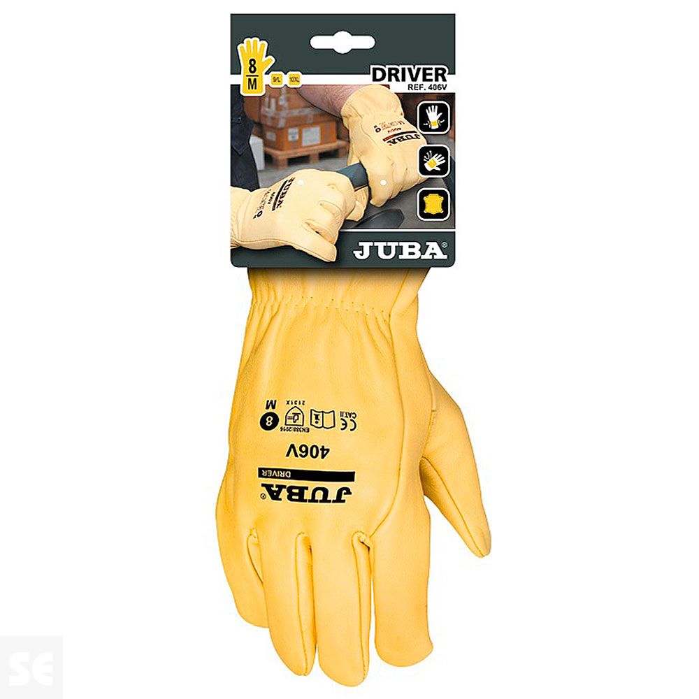 Guantes Flor Vacuno Amarillo H 406-V 8
