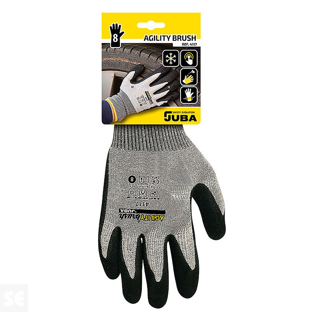 Guante Agility Brush Algodón Con Nitrilo Tipo Arenoso T9