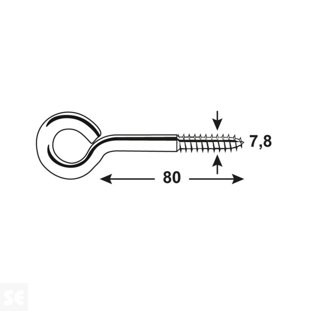 Hembrilla Cerraduras o Andamios Vz 7,8x80 mm (2 uds.)