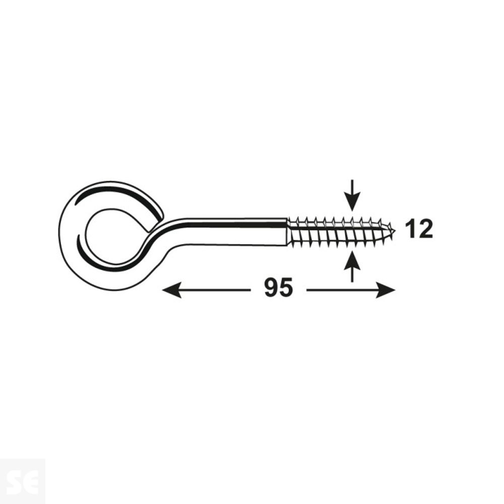 Hembrilla Cerrada Madera Cincada 12x95 mm (2 uds)
