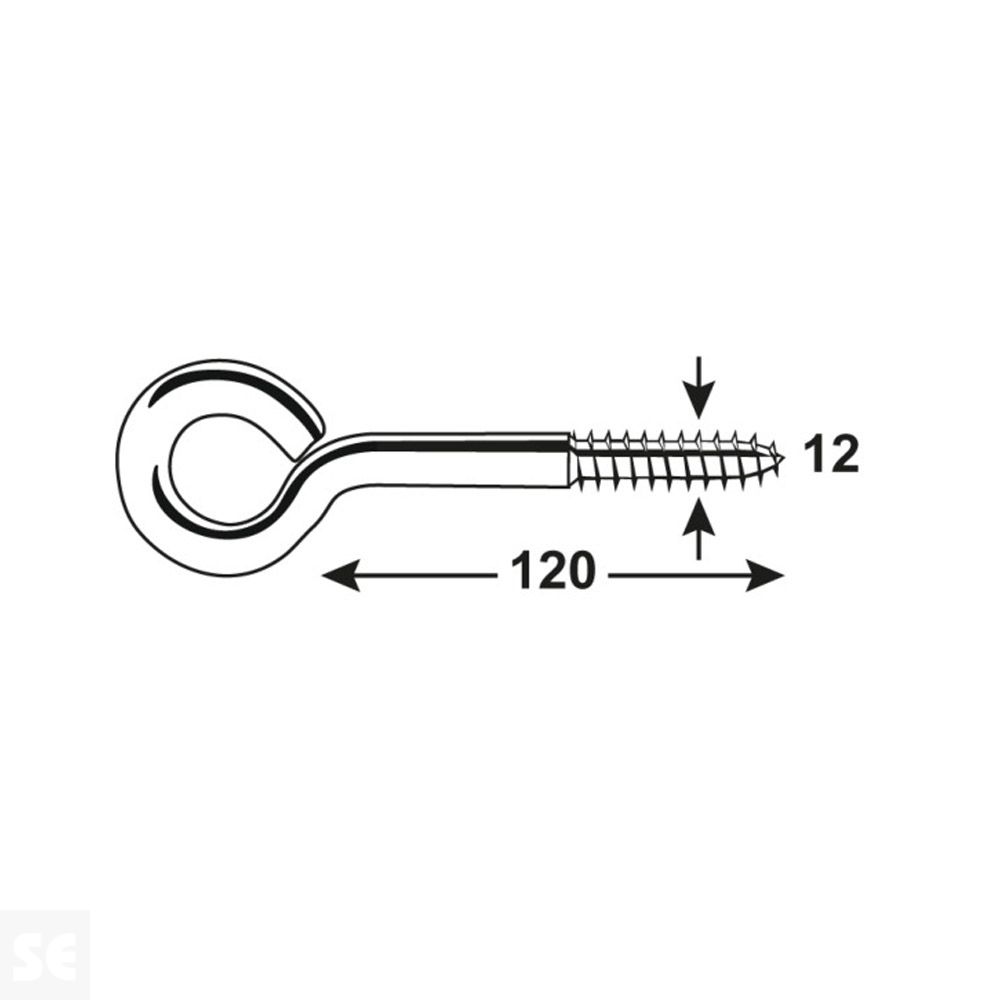 Hembrilla Cerrada Madera Cincada 12x120 mm (2 uds.)