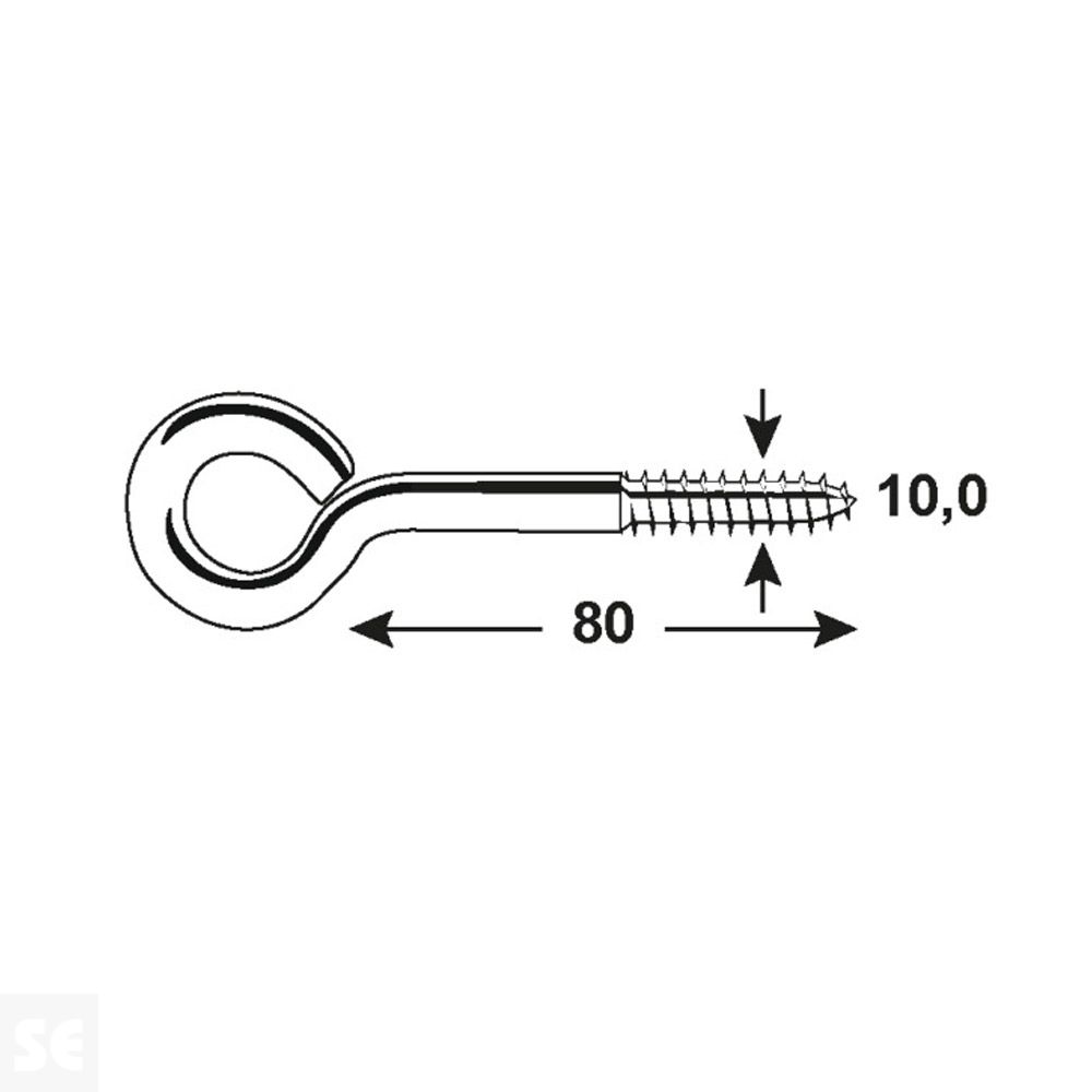 Hembrilla Cerrada Madera Cincada 10x80x25 mm (4 uds.)