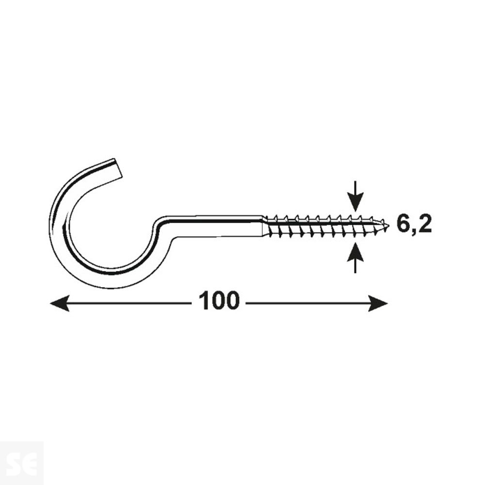 Hembrilla Tendero 6,2x100 mm Vz (4 uds.)