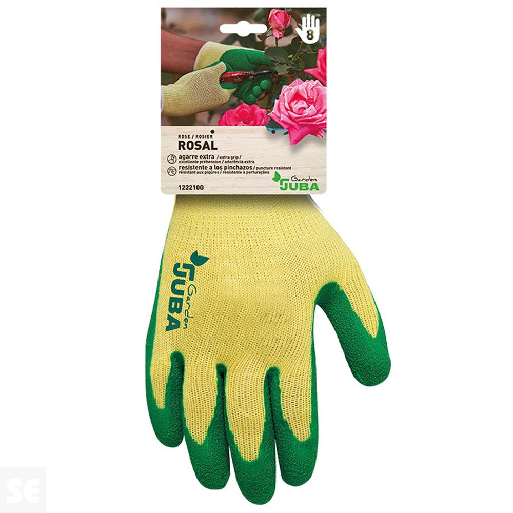 Guante Eco-Flex Pol./Algodón Palma Látex Verde T9