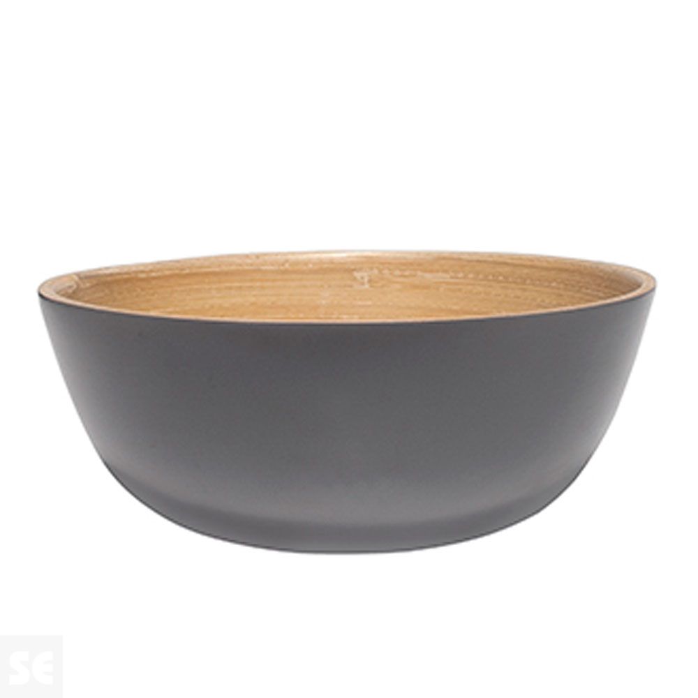 Bol Bambú Natural Gris Mate