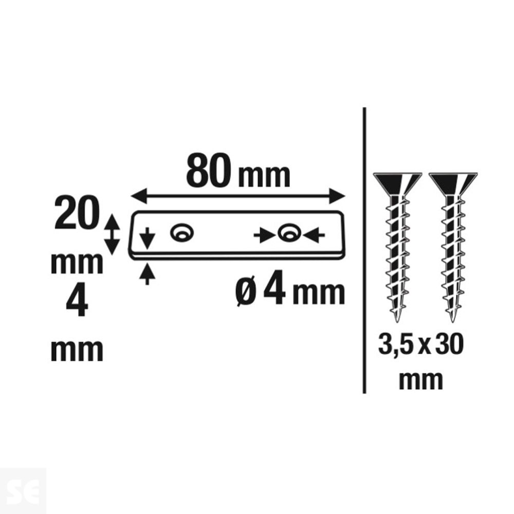 Juego de imanes de Neodimio 80x20 mm Máx. 18 kg (1ud.)