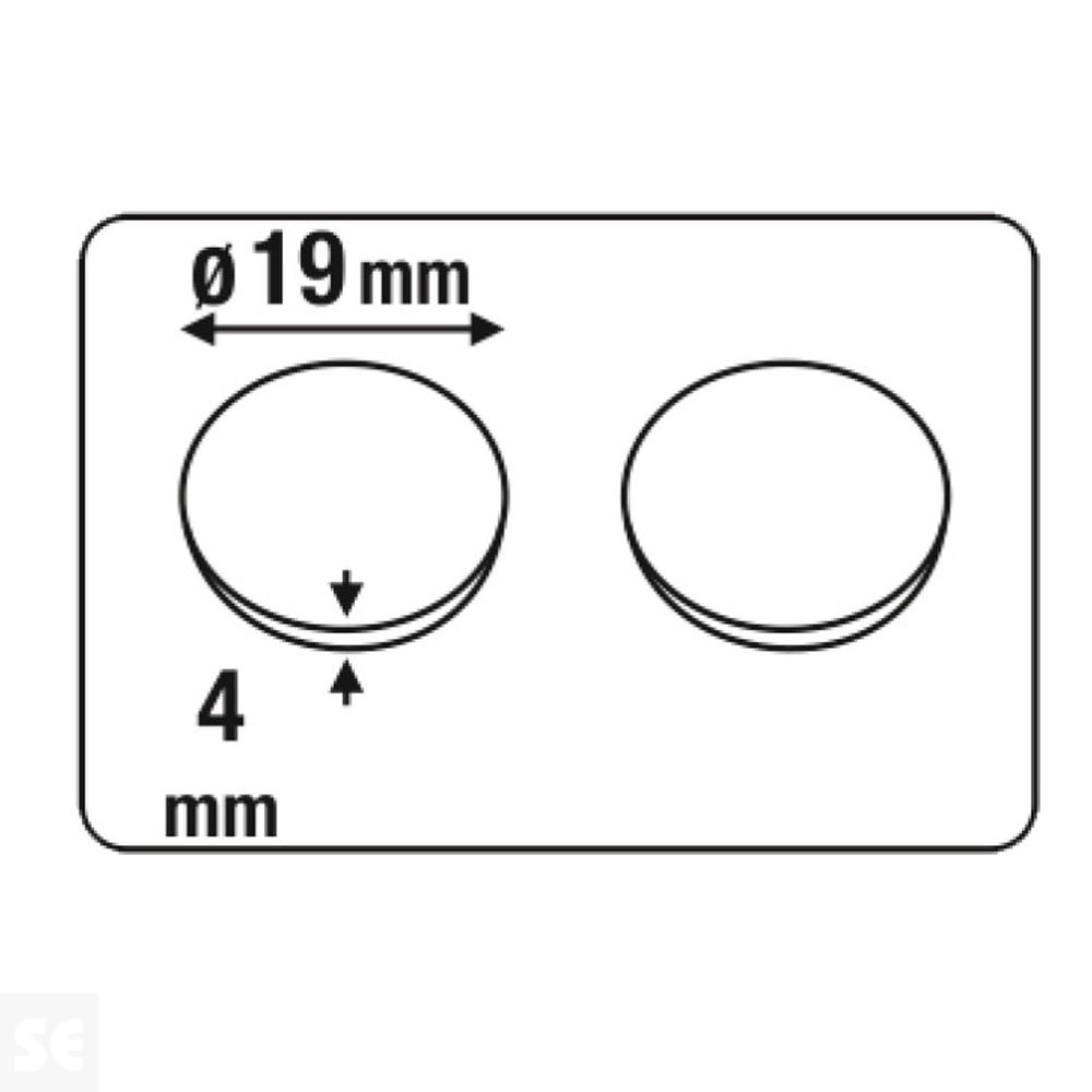 Juego de imanes Neodimio 19 mm Máx. 4 kg (4 uds.)