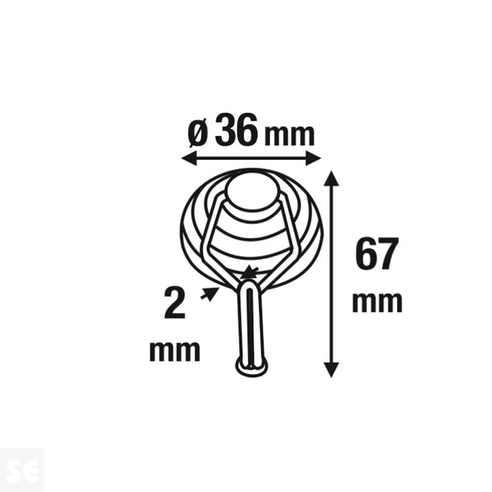 Juego de imanes de Neodimio 36x67 mm Máx. 4 kg (1 ud.)