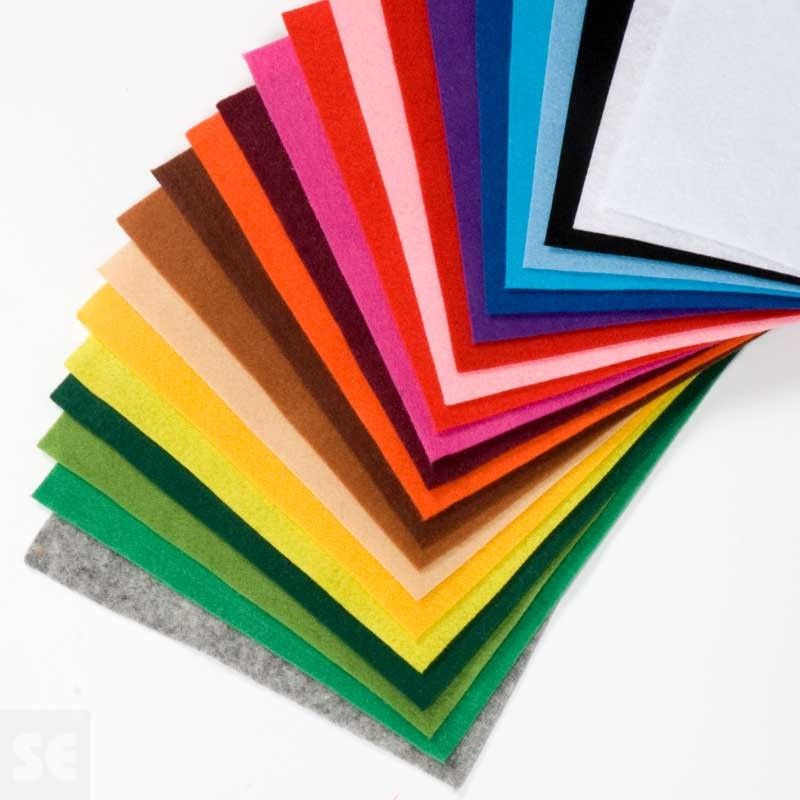 Fieltro de colores acrílico