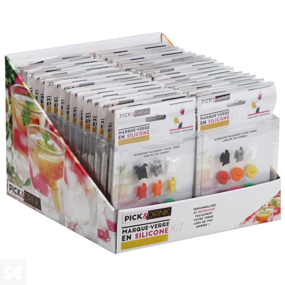 Set 12 Marcadores Vaso Silicon