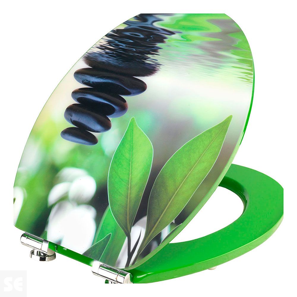 Tapa y Asiento WC Amortiguada Modelo Black Stone