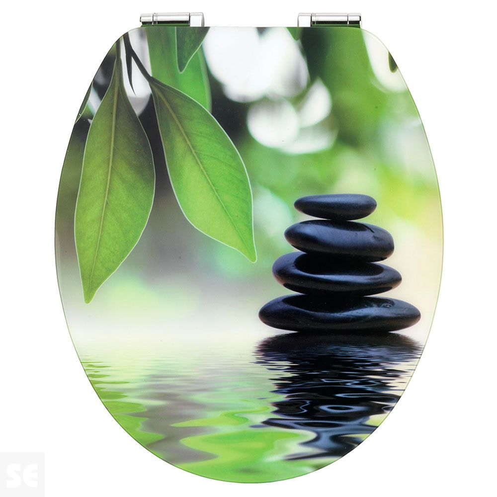 Tapa y Asiento WC Amortiguada Modelo Black Stone