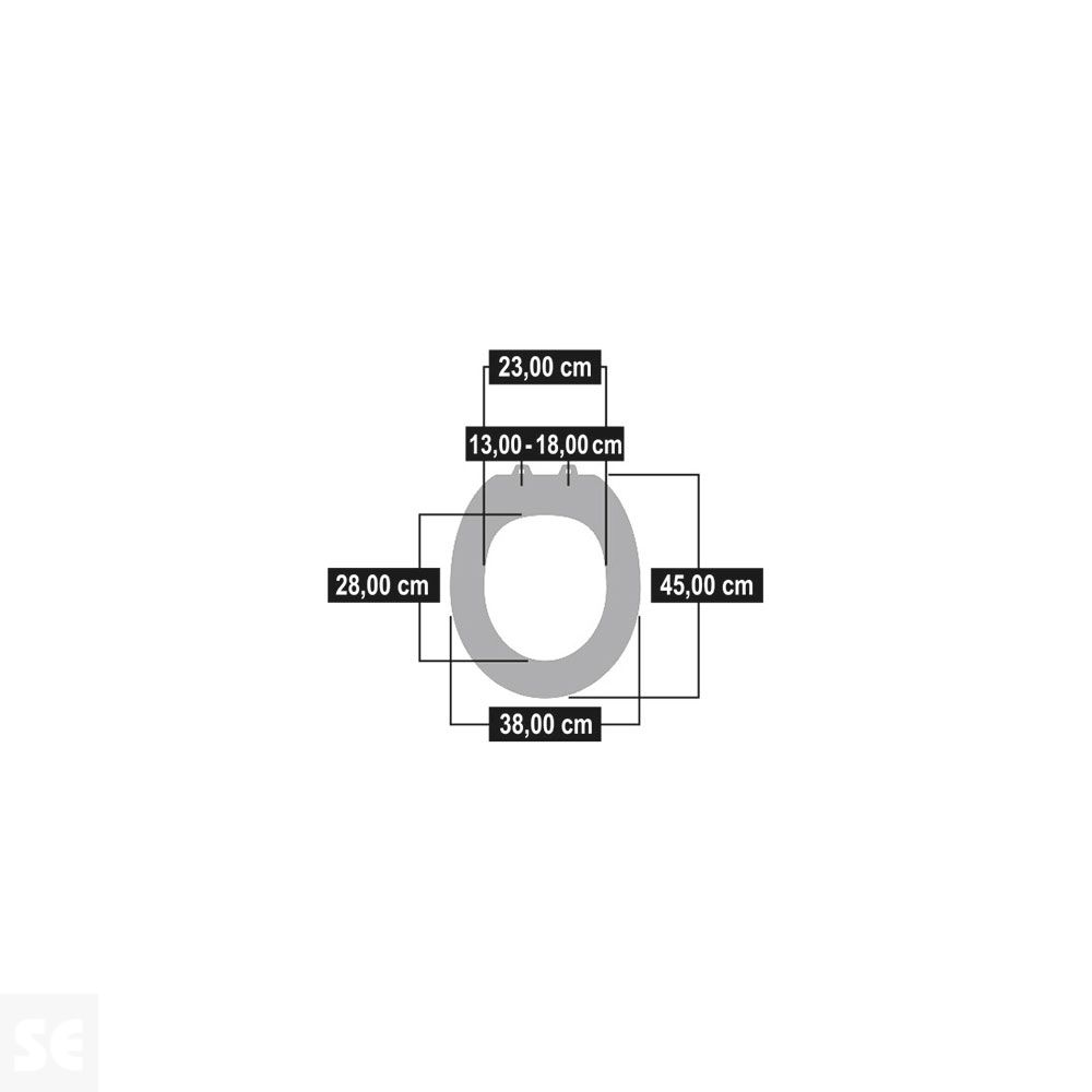 Tapa y Asiento WC Amortiguada Modelo Black Stone