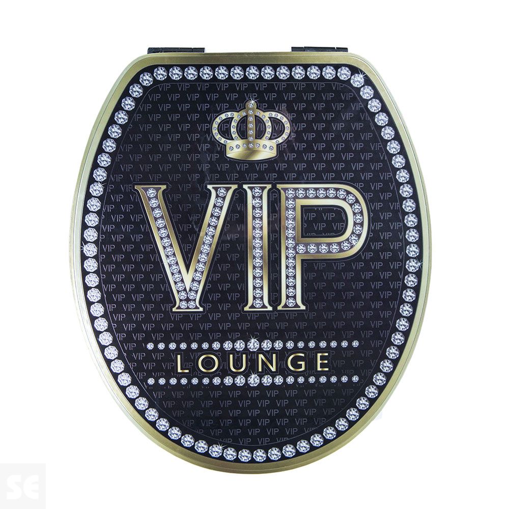 Tapa y Asiento WC 3D Cromado Amortiguada Modelo Vip