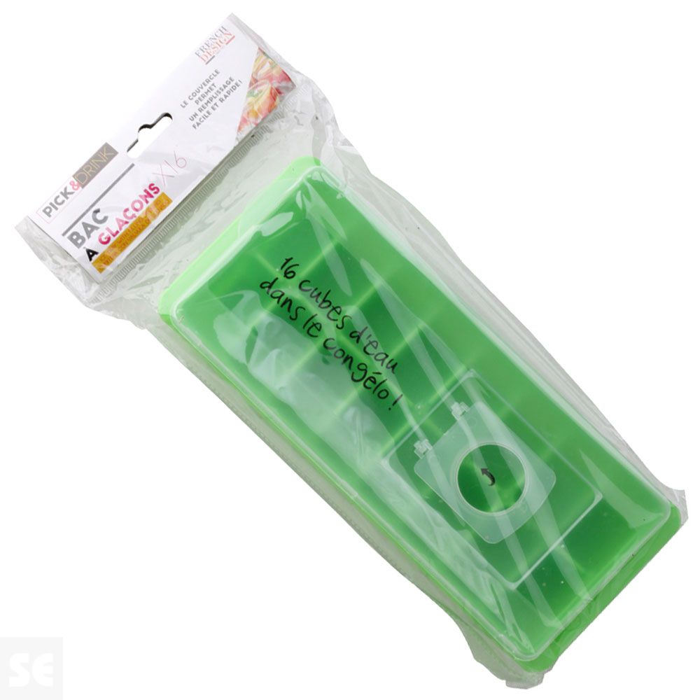 Molde 16 Cubitos C/Tapa Surtid