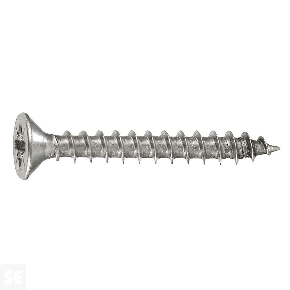 Tornillos para Madera 3,5x30mm. Pozidrip Pz Cabeza Avellanada Acero Inoxidable A2 (20u.)