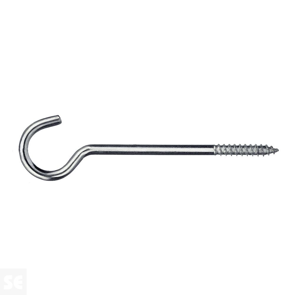 Hembrilla Techo Abierta 4x70mm. con Rosca de Madera Galvanizado Ceiling Hooks (8u.)