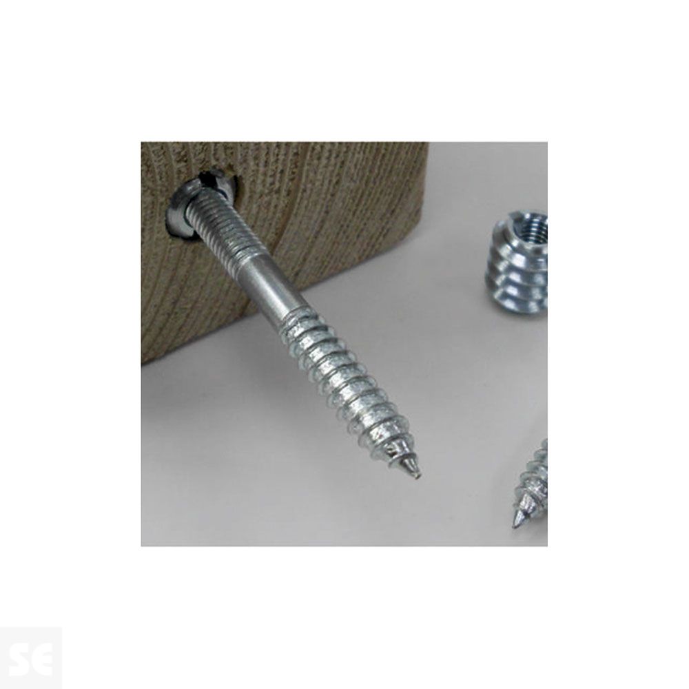 Tuerca espiral galvanizada M5x12 mm (10 uds.)