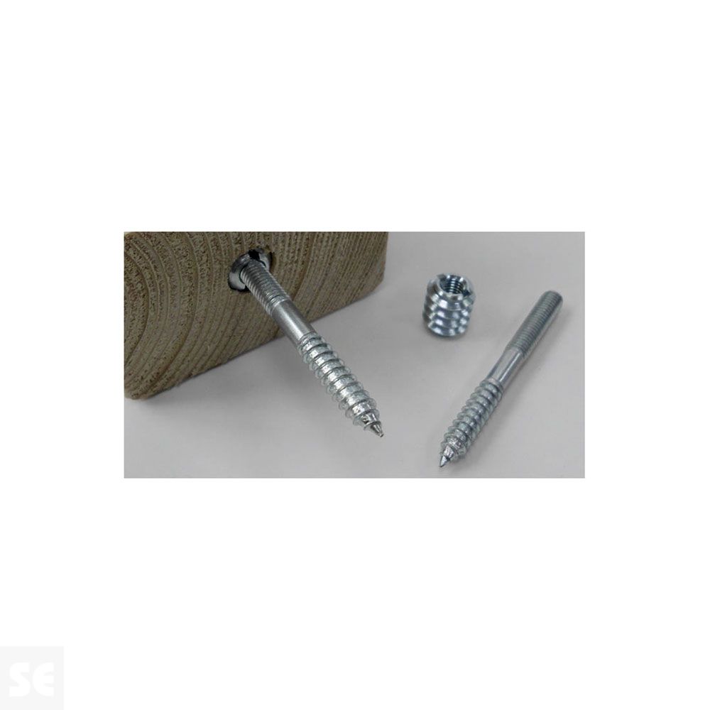 Tuerca espiral galvanizada M5x12 mm (10 uds.)