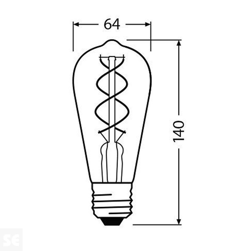 Lámpara Pera Fil Led E27 5w 1800k Vintage Smoke 1906