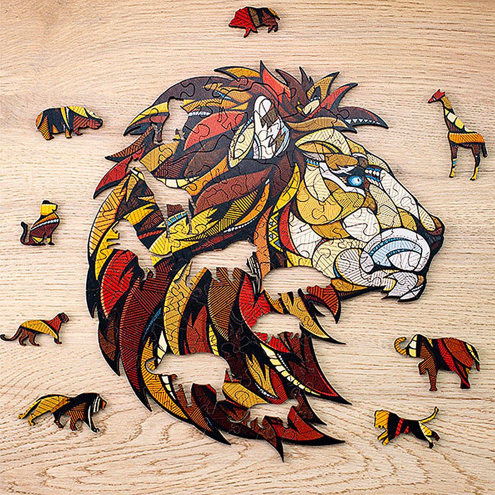 Ewa Puzzle León (S) 80 Piezas Caja de Madera