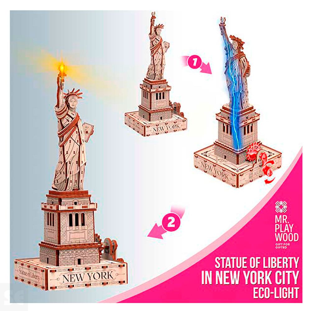 Mr. Playwood Estatua de la Libertad (Eco-light) 171 piezas