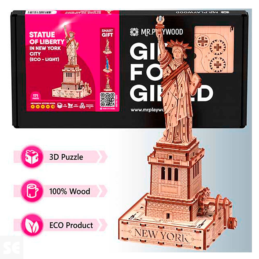 Mr. Playwood Estatua de la Libertad (Eco-light) 171 piezas