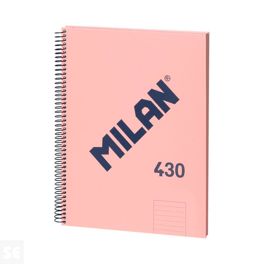 Libreta A4 Rosa 80f. Espiral Líneas 430