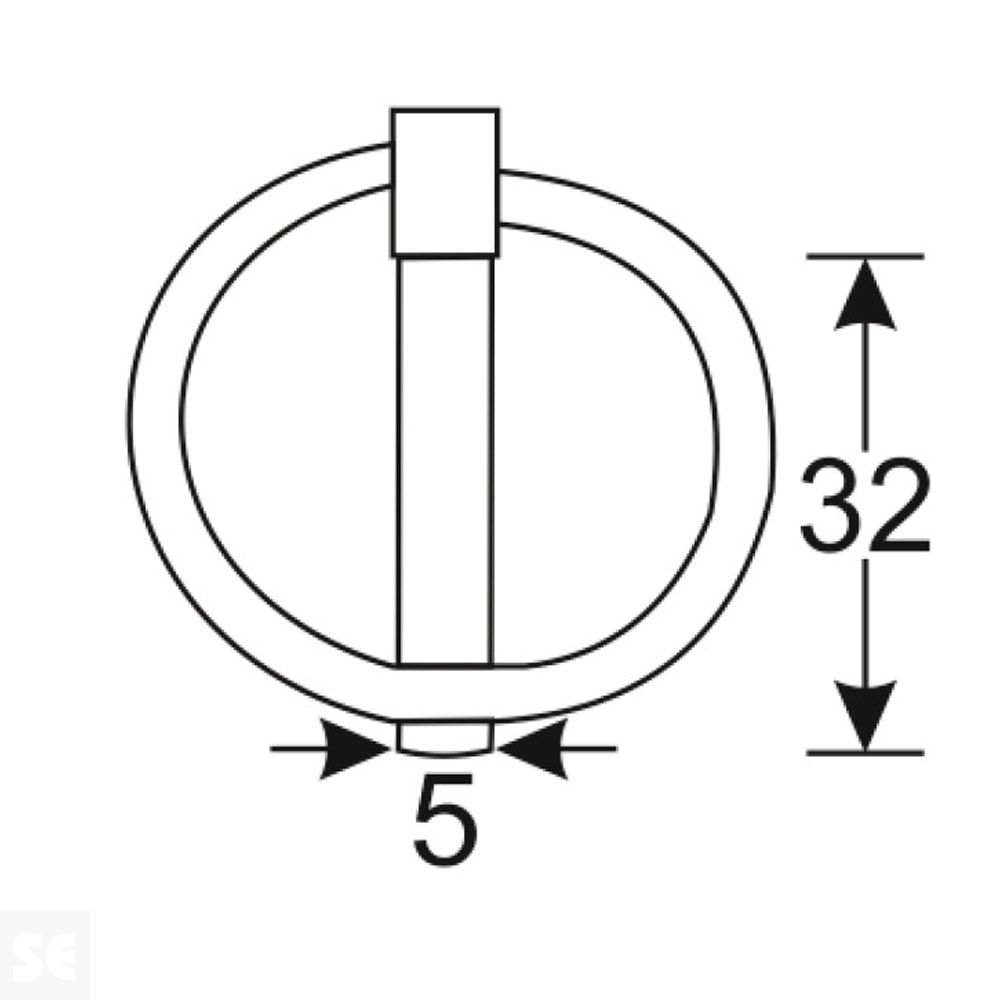 Listón de Seguridad Cincado Ø 5x32 mm Vz 11023 (2 uds.)
