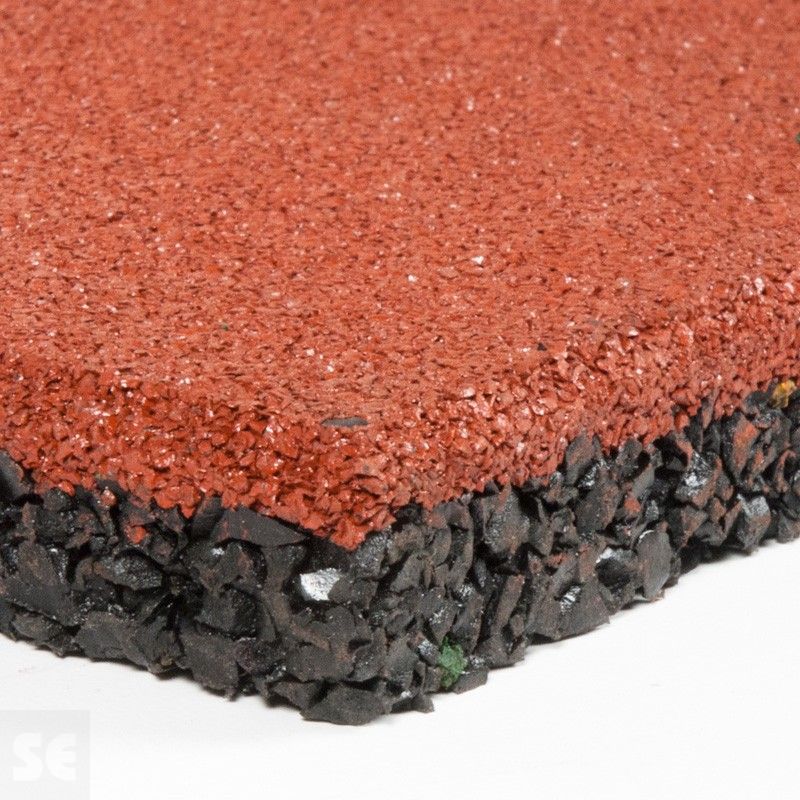 Loseta caucho granulado color terracota | Servei Estació
