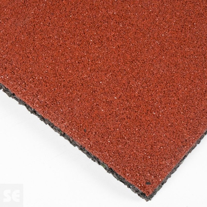 Loseta caucho granulado color terracota | Servei Estació
