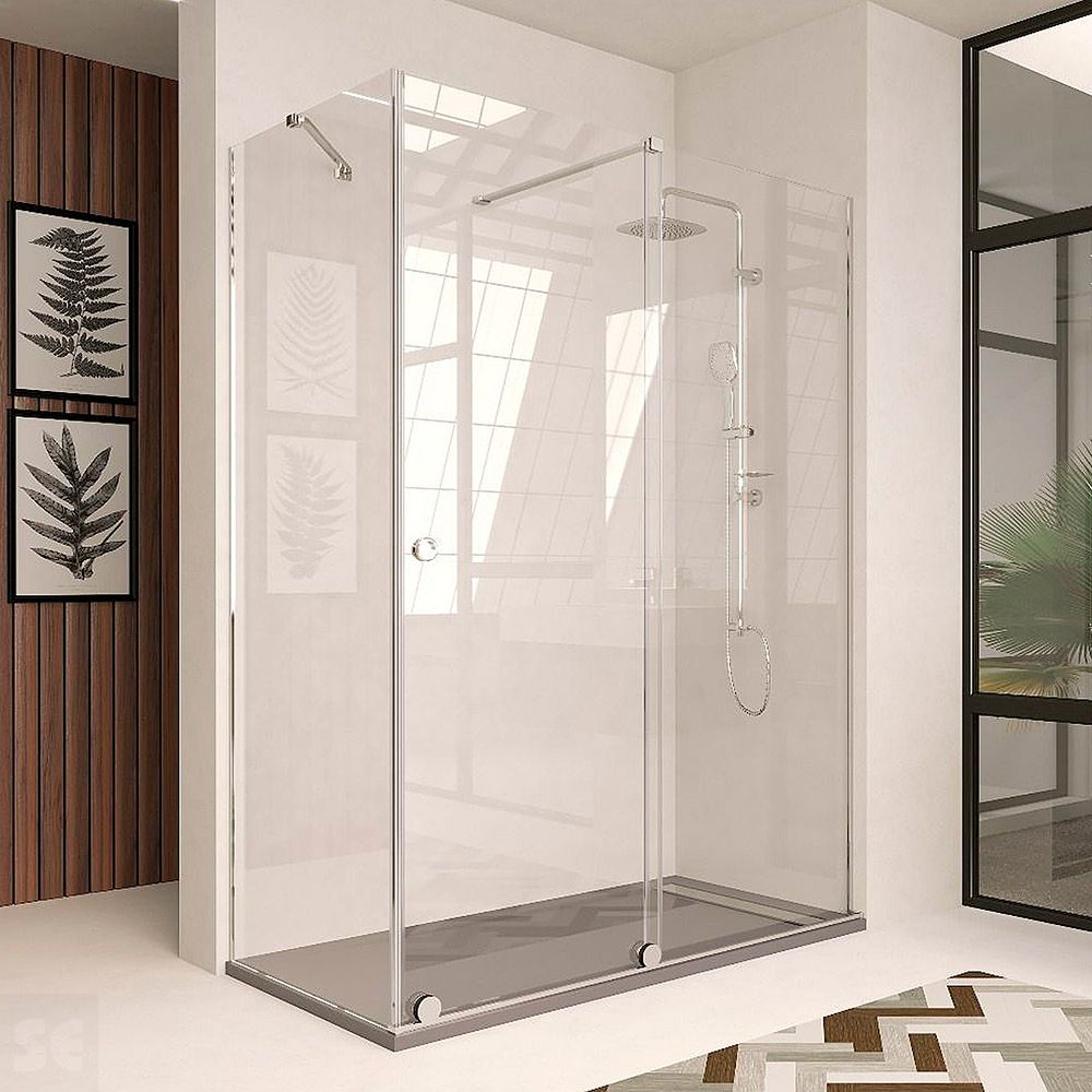 Mampara Ducha Entrada Frontal Liso Bron 95-100