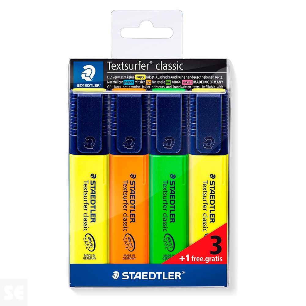 Marcadores Estuche 3+1 de Regalo Textsurfer Classic 364