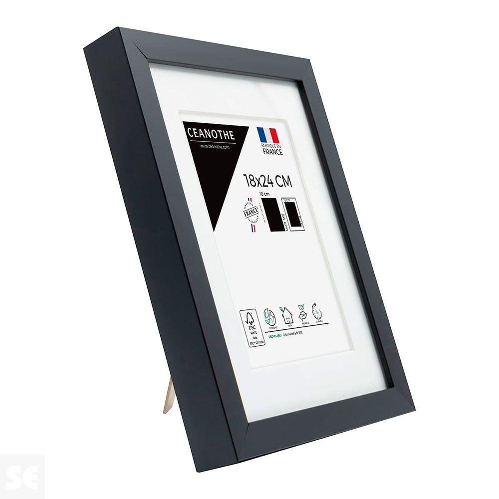 Marco Madera Milan Negro 18 x 24cm.