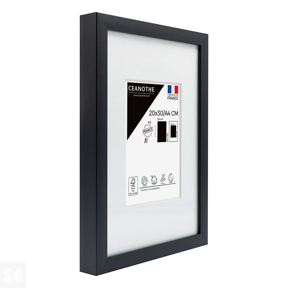 Marco Madera Milan Negro 20 x 30cm.