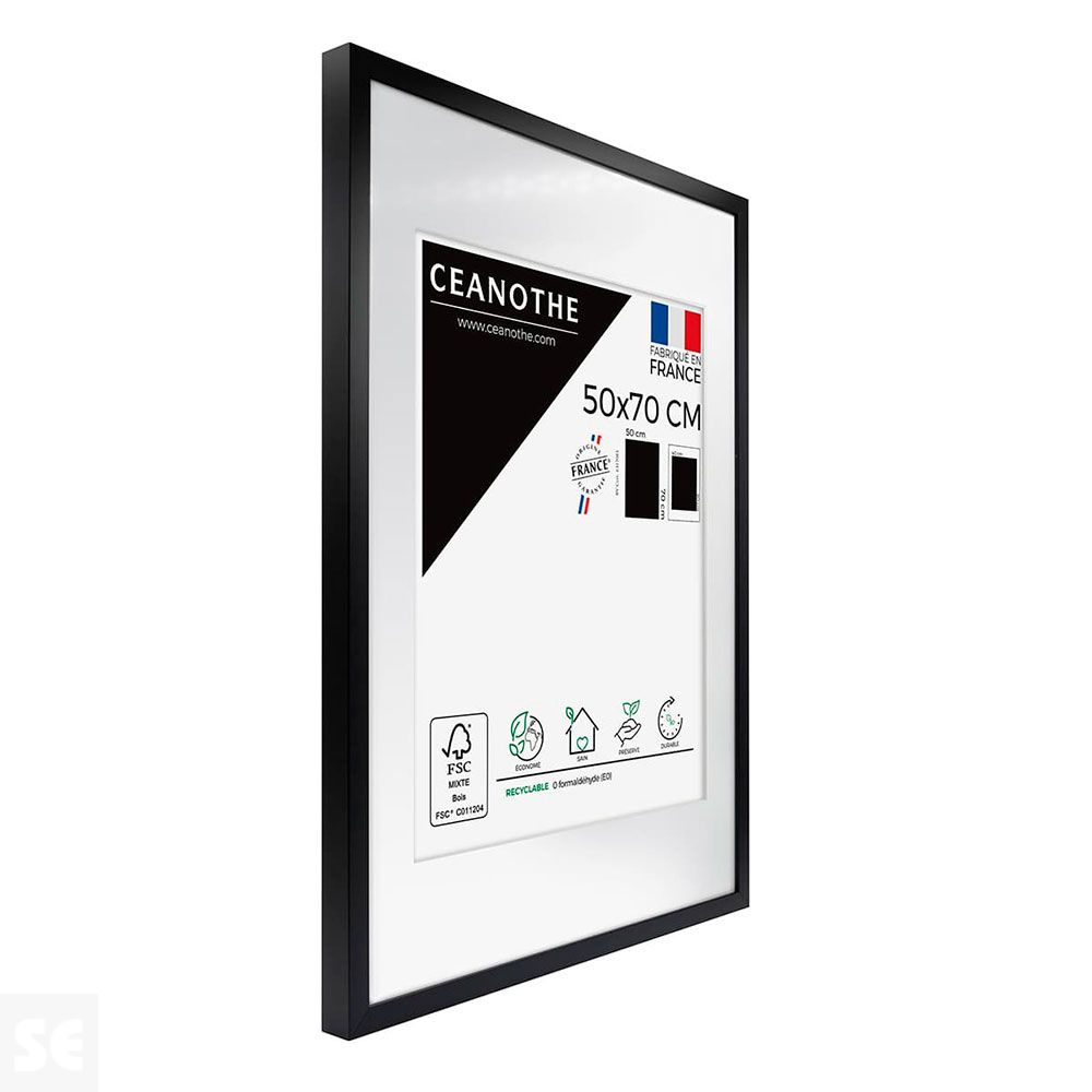 Marco Madera Milan Negro 50 x 70cm.