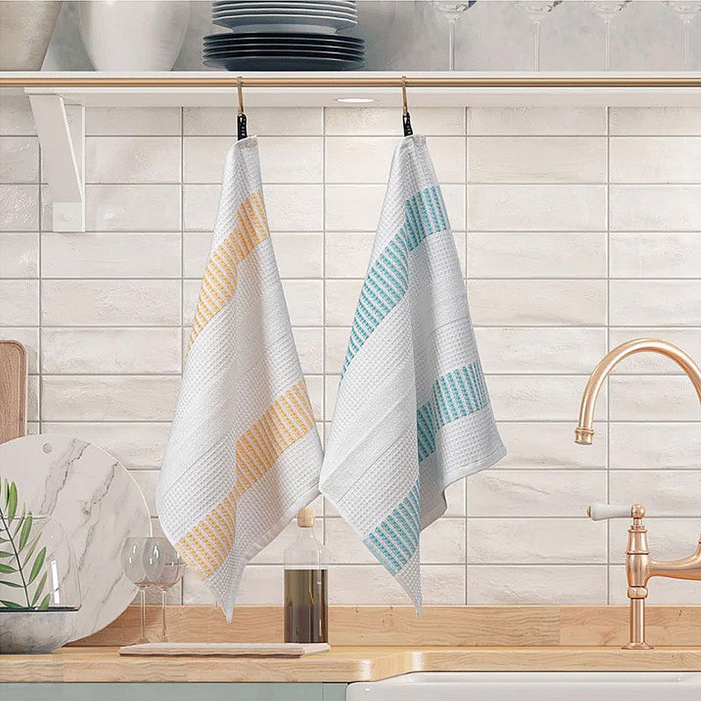 Paño Cocina Marsella Azul/Amarillo 50x50 cm (2 uds.)