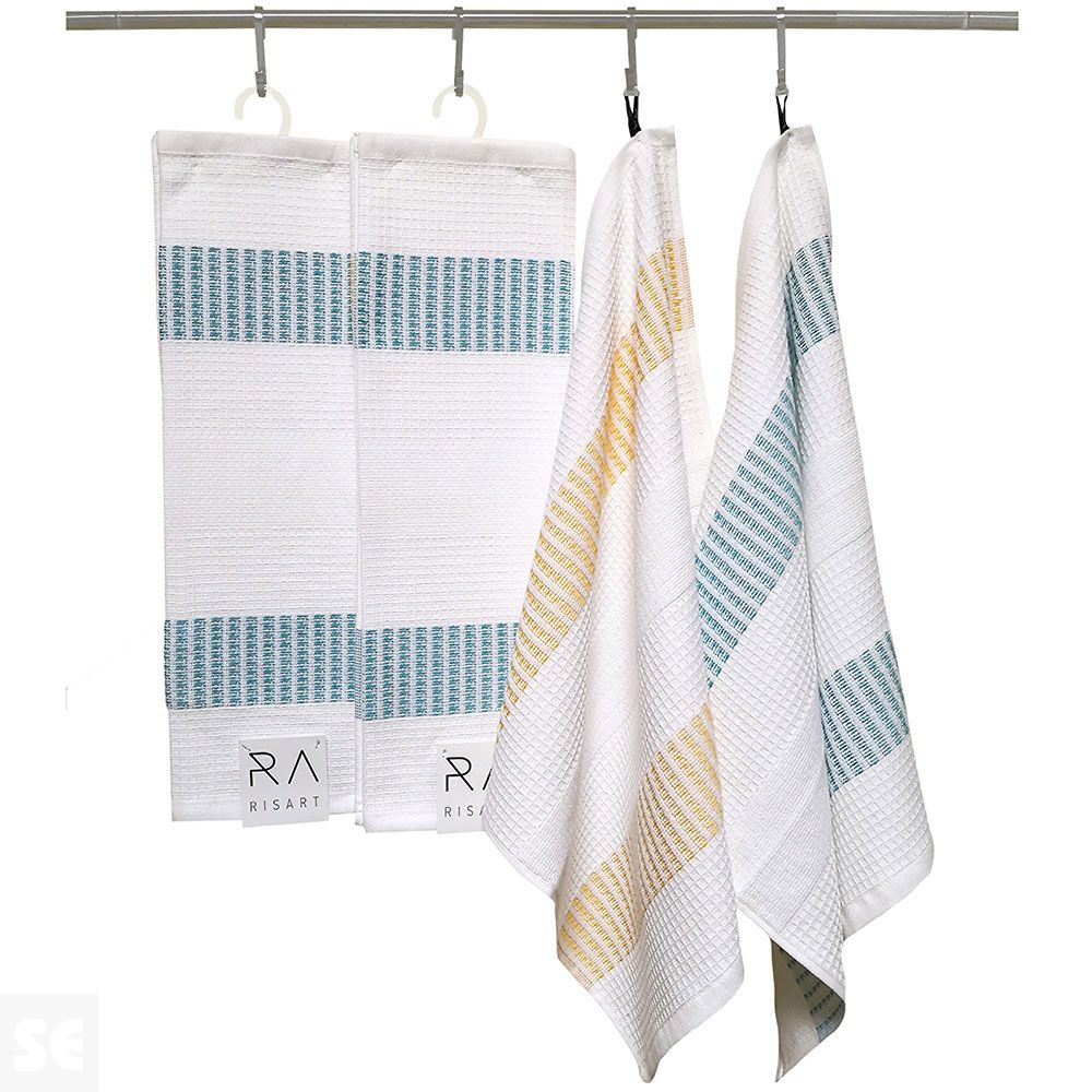 Paño Cocina Marsella Azul/Amarillo 50x50 cm (2 uds.)