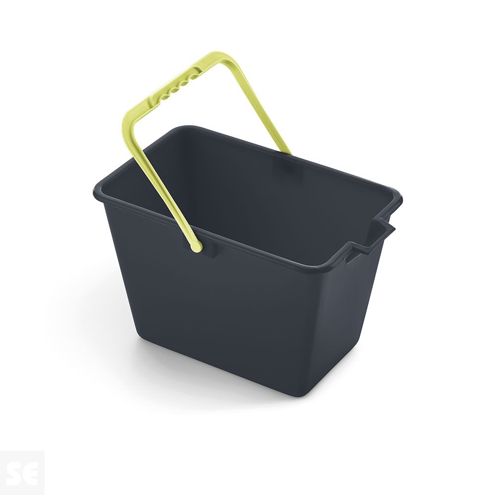 Mini Cubo Rectangular 4 l Gris