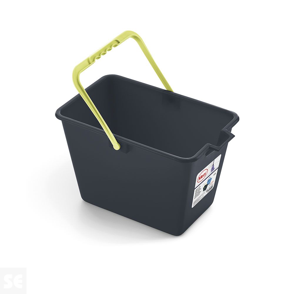 Mini Cubo Rectangular 4 l Gris