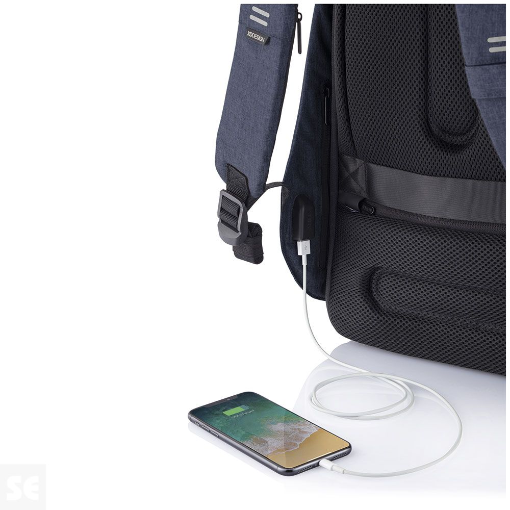 Mochila Antirrobo Bobby Hero Mediana Azul Marino